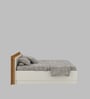 Leo Queen Size Bed in Oak and White Finish With Box Storage