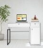 Leo Study Table with Storage in White Colour