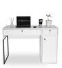 Leo Study Table with Storage in White Colour