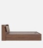 Leo Queen Size Bed In Columbian Walnut Colour With Hydraulic Storage