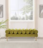 Leo Velvet Sofa Bench in Chartreuse Colour