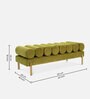 Leo Velvet Sofa Bench in Chartreuse Colour