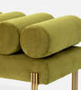 Leo Velvet Sofa Bench in Chartreuse Colour