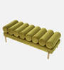 Leo Velvet Sofa Bench in Chartreuse Colour