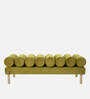 Leo Velvet Sofa Bench in Chartreuse Colour