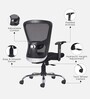 Leo Wave Breathable Mesh Ergonomic Chair in Black Colour