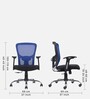 Leo Wave Breathable Mesh Ergonomic Chair in Blue Colour