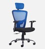 Leo Wave Breathable Mesh Ergonomic Chair in Blue Colour