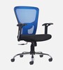 Leo Wave Breathable Mesh Ergonomic Chair in Blue Colour