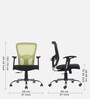 Leo Wave Breathable Mesh Ergonomic Chair in Green Colour