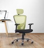Leo Wave Breathable Mesh Ergonomic Chair in Green Colour