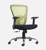Leo Wave Breathable Mesh Ergonomic Chair in Green Colour