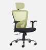 Leo Wave Breathable Mesh Ergonomic Chair in Green Colour