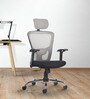 Leo Wave Breathable Mesh Ergonomic Chair in Grey Colour