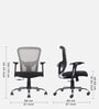 Leo Wave Breathable Mesh Ergonomic Chair in Grey Colour