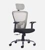 Leo Wave Breathable Mesh Ergonomic Chair in Grey Colour