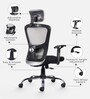 Leo Wave Breathable Mesh Ergonomic Chair in Grey Colour