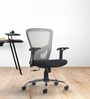 Leo Wave Breathable Mesh Ergonomic Chair in Grey Colour
