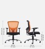 Leo Wave Breathable Mesh Ergonomic Chair in Orange Colour