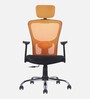 Leo Wave Breathable Mesh Ergonomic Chair in Orange Colour