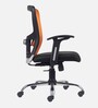 Leo Wave Breathable Mesh Ergonomic Chair in Orange Colour