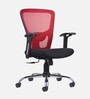 Leo Wave Breathable Mesh Ergonomic Chair in Red Colour