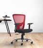 Leo Wave Breathable Mesh Ergonomic Chair in Red Colour