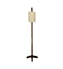 Leo Wooden Floor Lamp with Jute Shade & Brown Base