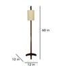 Leo Wooden Floor Lamp with Jute Shade & Brown Base
