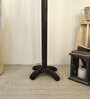 Leo Wooden Floor Lamp with Jute Shade & Brown Base