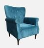 Leon Fabric Lounge Chair in Teal Green Colour