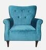 Leon Fabric Lounge Chair in Teal Green Colour