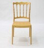 Leon Plastic Chairs in Gold Finish (Set Of 2)