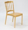 Leon Plastic Chairs in Gold Finish (Set Of 2)