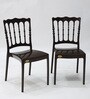 Leon Plastic Chair in Brown Colour , (Set Of 2)