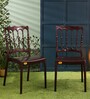 Leon Plastic Chair in Brown Colour , (Set Of 2)