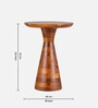 Leon Solid Wood End Table In Natural Finish