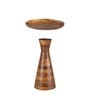 Leon Solid Wood End Table In Natural Finish