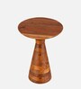 Leon Solid Wood End Table In Natural Finish