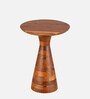 Leon Solid Wood End Table In Natural Finish