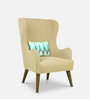 Leon Wing Chair in Beige Colour