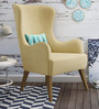 Leon Wing Chair in Beige Colour