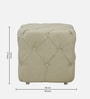 Leona Chesterfield Pouffe in Beige Colour
