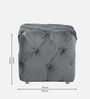 Leona Velvet Pouffe in Fossil Grey Colour
