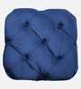 Leona Velvet Pouffe in Royal Blue Colour