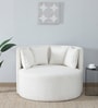 Leonel Boucle Accent Sofa In White Colour