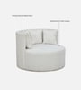 Leonel Boucle Accent Sofa In White Colour