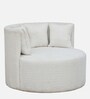 Leonel Boucle Accent Sofa In White Colour
