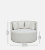 Leonel Boucle Accent Sofa In White Colour