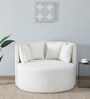 Leonel Boucle Accent Sofa In White Colour